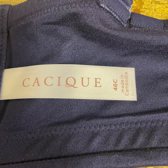 Cacique Lightly Lined Full Coverage No Wire Mastectomy Collection Bra Sz 46C - Picture 6 of 8